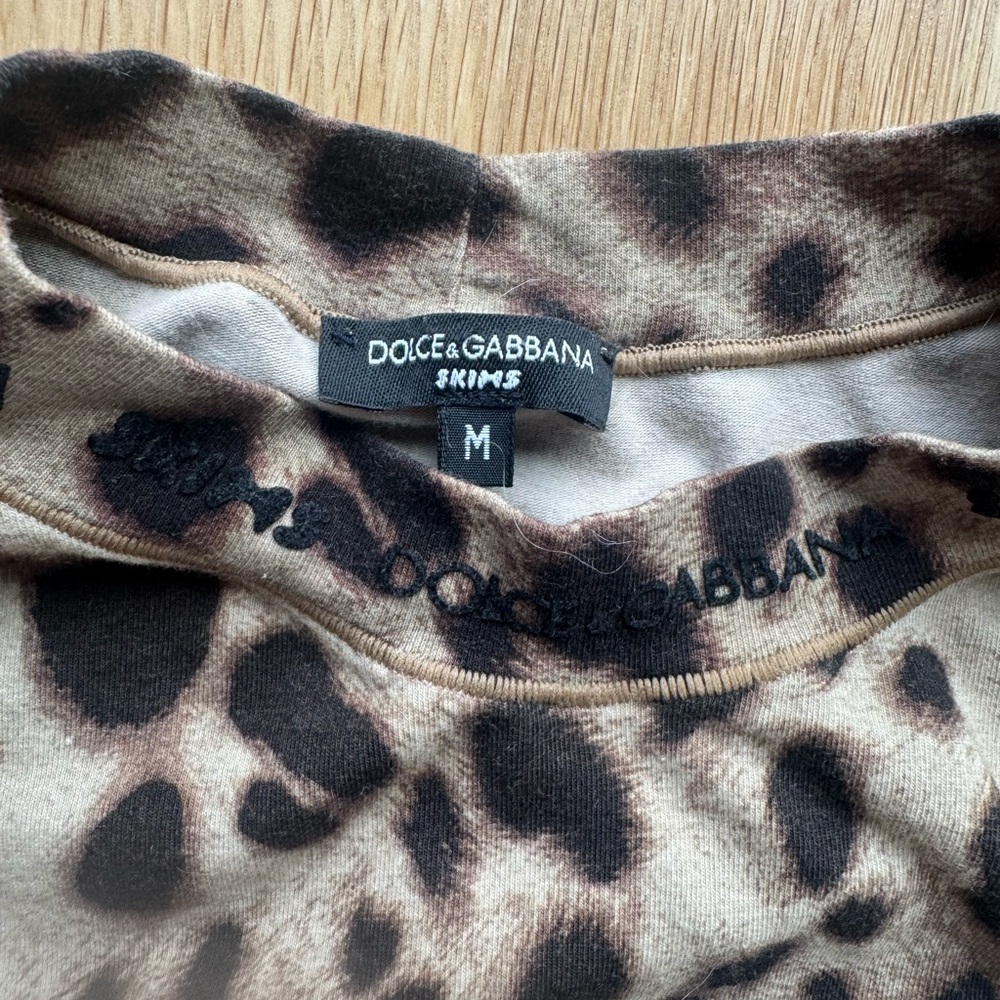 Skims x dolce gabbana Leopard Print Sleeveless Top size medium - Picture 8 of 10
